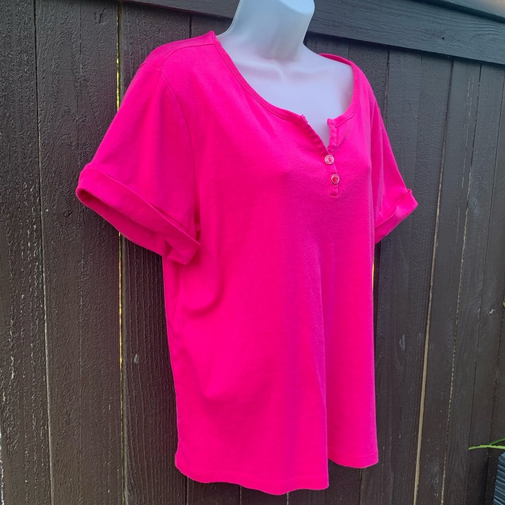 Chico’s pink cotton tee XL (3)